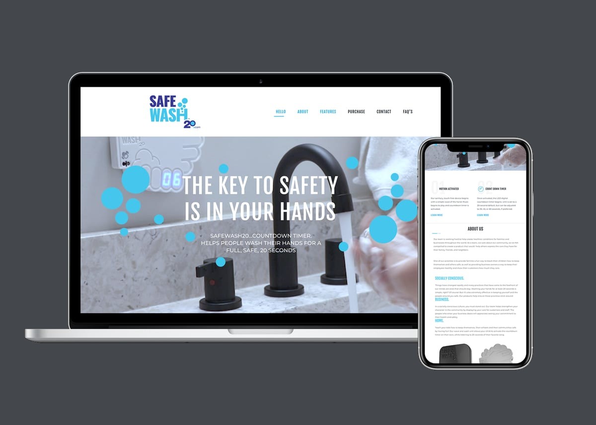 Safewash20 — website designed and built by 360 Design Partners