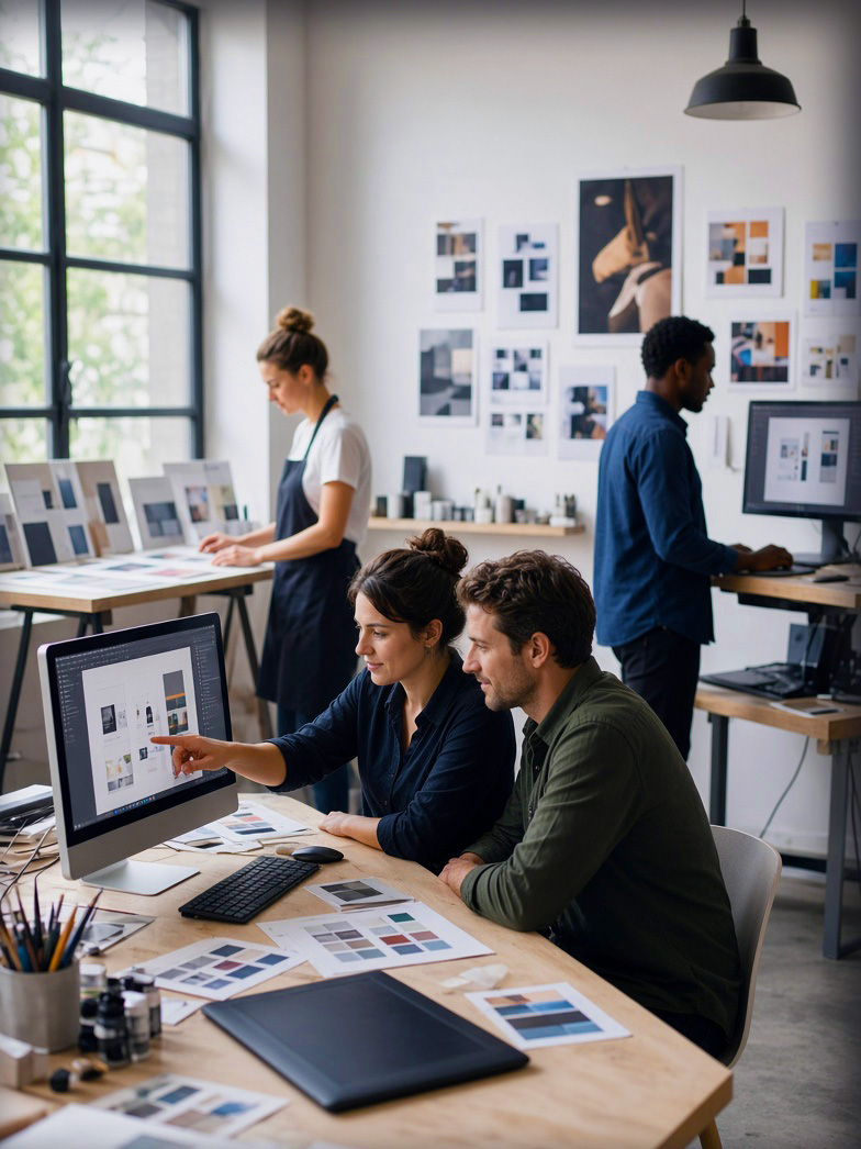 Inside the 360 Design Partners studio — the team collaborating on designs